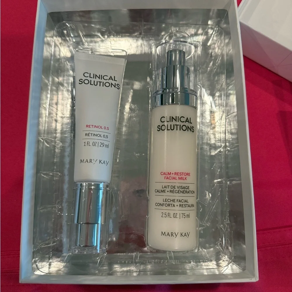 Mary Kay Clinical Solutions 0.5 Retinol Set with Calm + Restore Facial Milk NIB